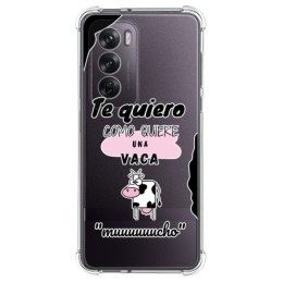 Funda Silicona Antigolpes para Oppo Reno 12 Pro 5G diseño Vaca Dibujos