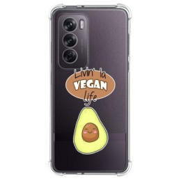 Funda Silicona Antigolpes para Oppo Reno 12 Pro 5G diseño Vegan Life Dibujos