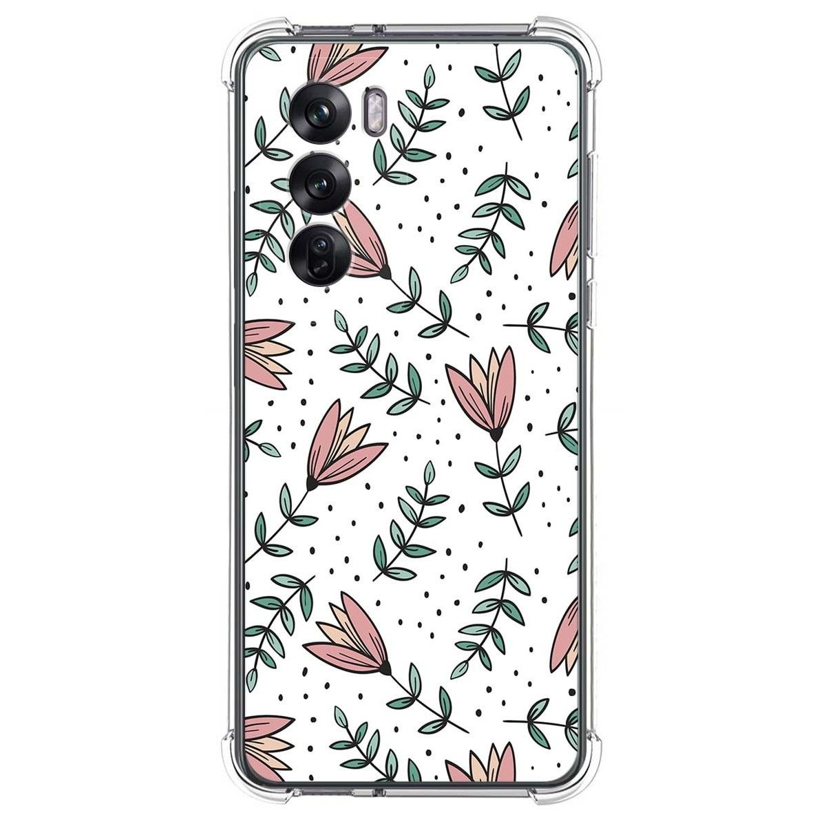 Funda Silicona Antigolpes para Oppo Reno 12 Pro 5G diseño Flores 01 Dibujos