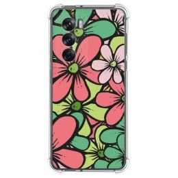 Funda Silicona Antigolpes para Oppo Reno 12 Pro 5G diseño Flores 02 Dibujos