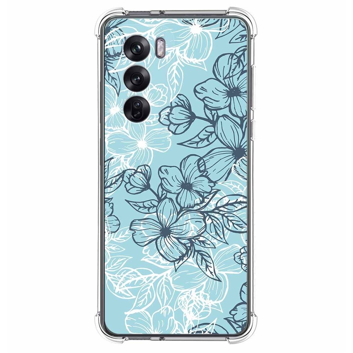 Funda Silicona Antigolpes para Oppo Reno 12 Pro 5G diseño Flores 03 Dibujos