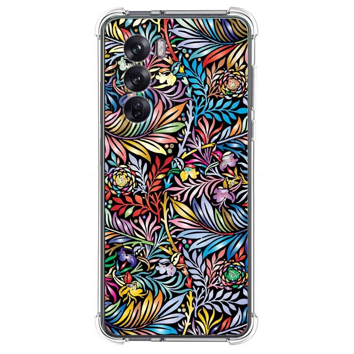 Funda Silicona Antigolpes para Oppo Reno 12 Pro 5G diseño Flores 04 Dibujos