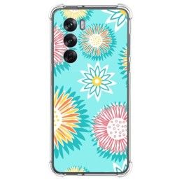 Funda Silicona Antigolpes para Oppo Reno 12 Pro 5G diseño Flores 05 Dibujos