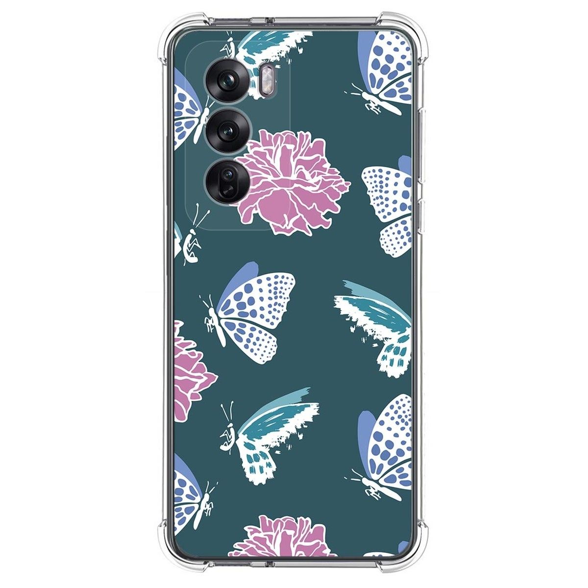 Funda Silicona Antigolpes para Oppo Reno 12 Pro 5G diseño Flores 10 Dibujos