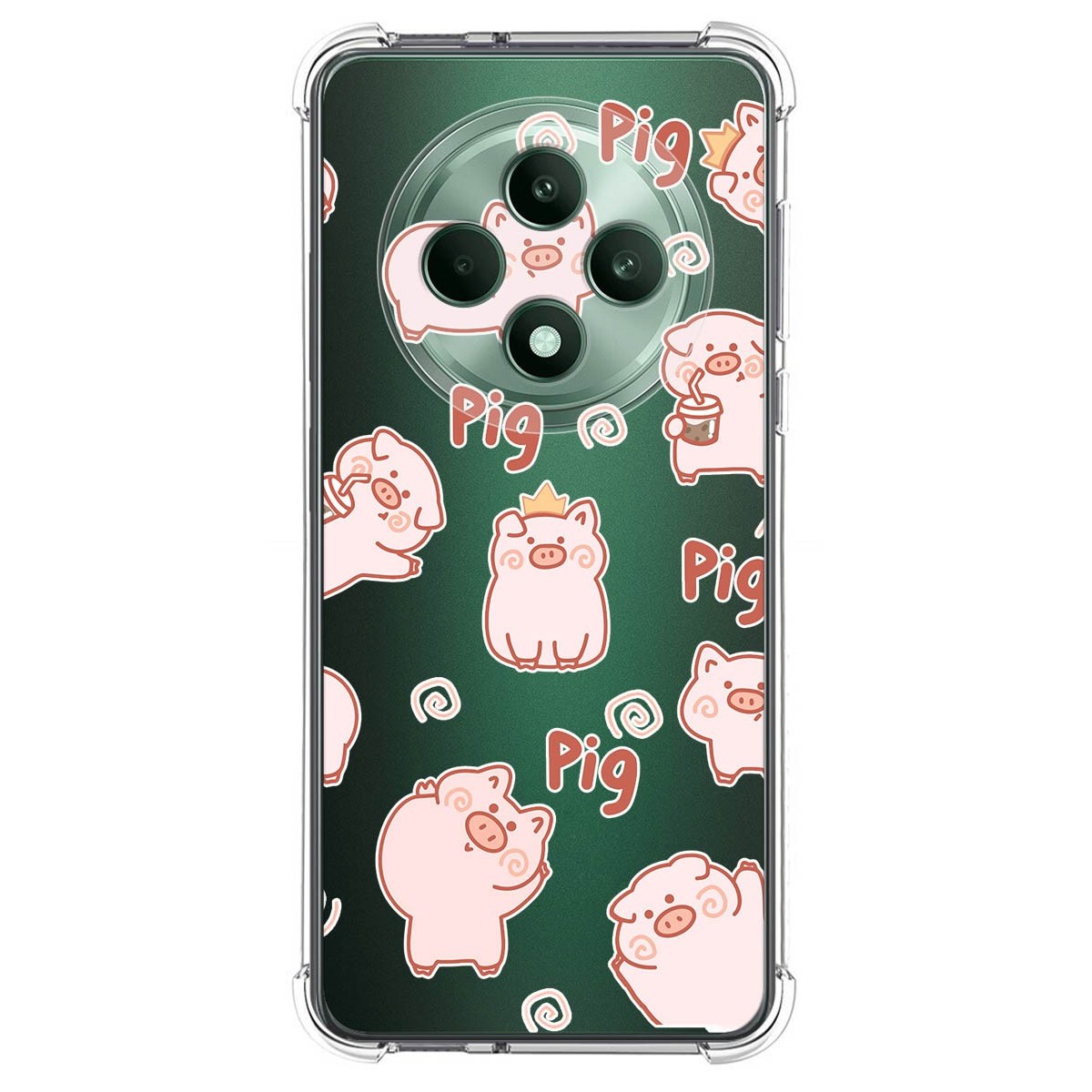 Funda Silicona Antigolpes para Oppo Reno 12F 4G / 12 F 5G diseño Cerdos Dibujos