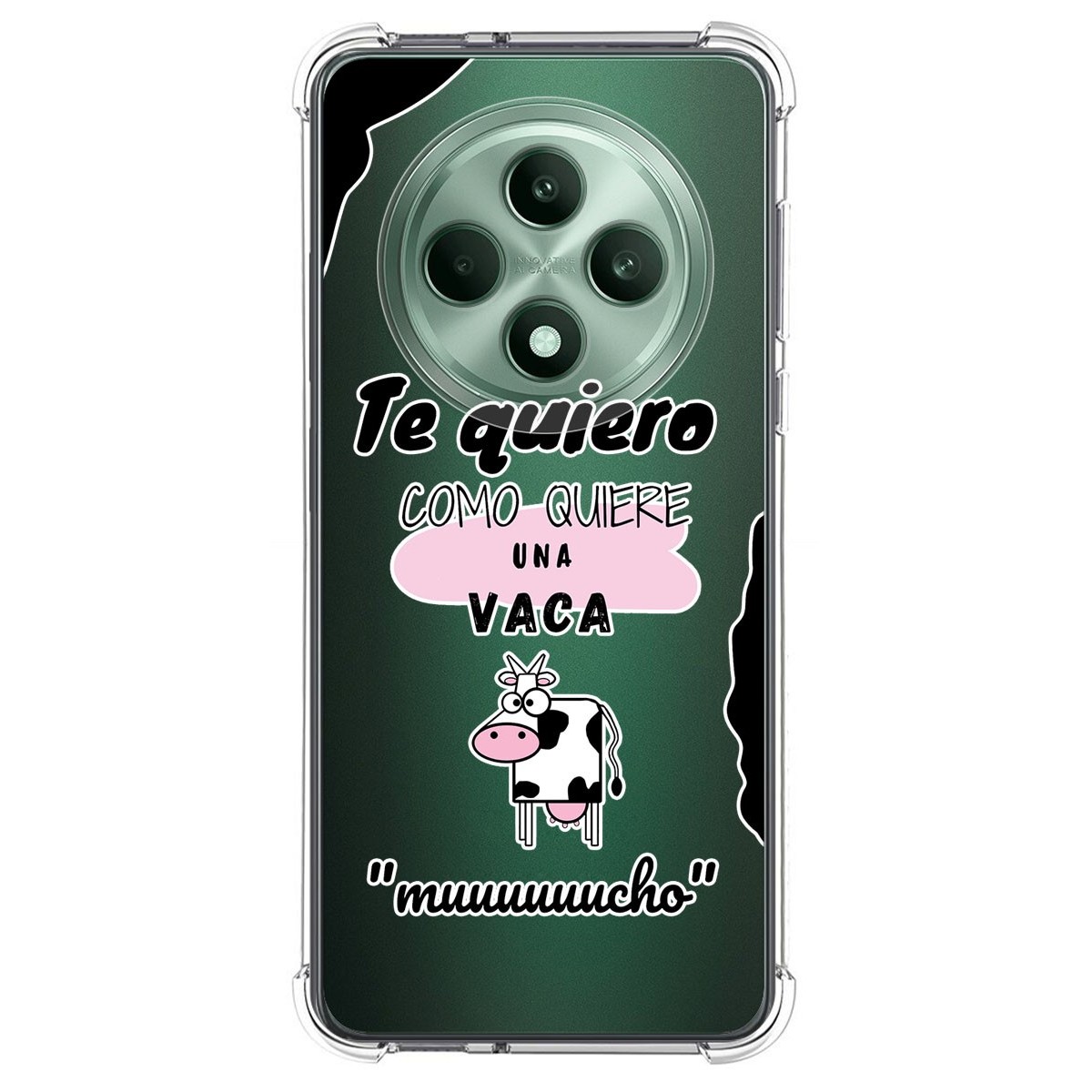 Funda Silicona Antigolpes para Oppo Reno 12F 4G / 12 F 5G diseño Vaca Dibujos