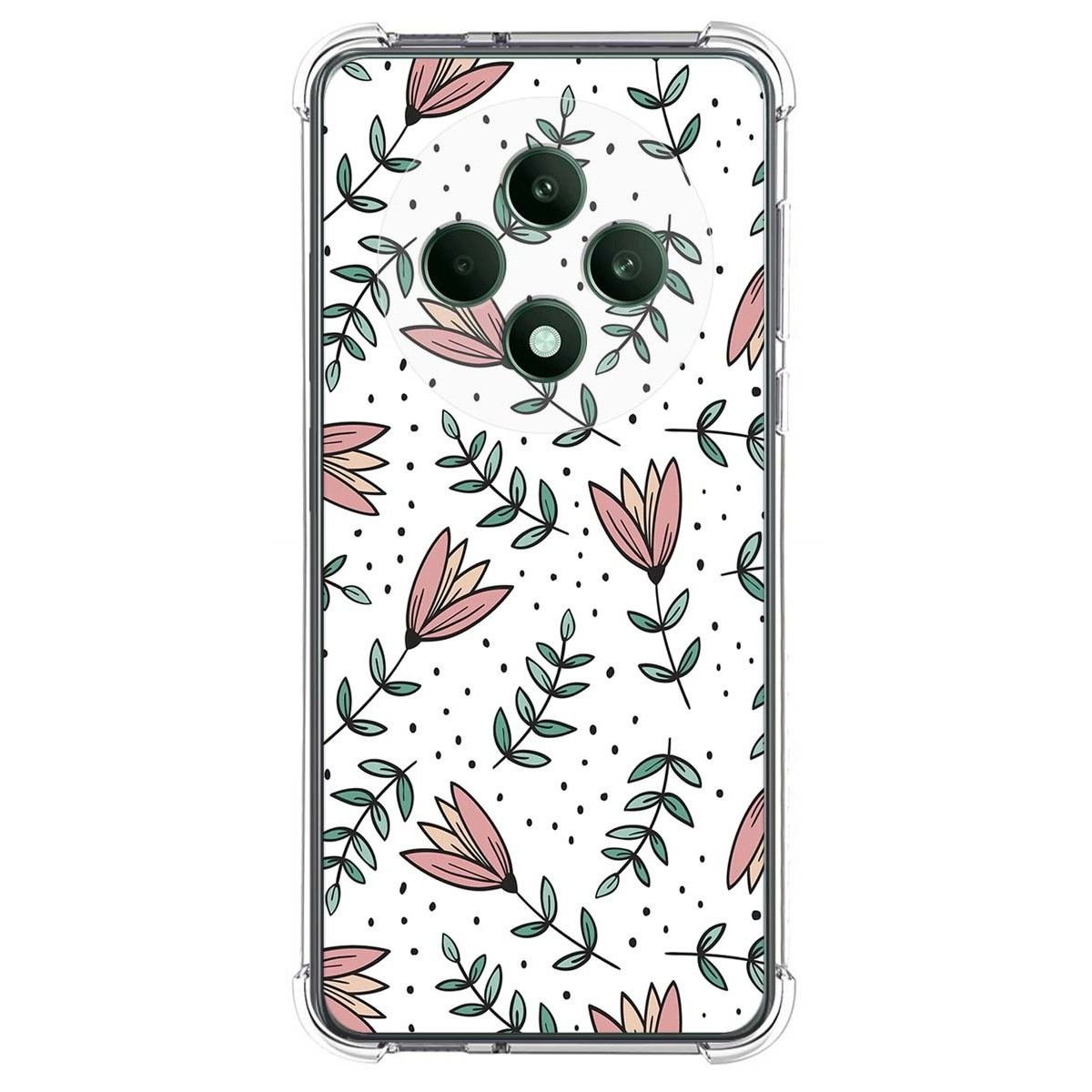 Funda Silicona Antigolpes para Oppo Reno 12F 4G / 12 F 5G diseño Flores 01 Dibujos