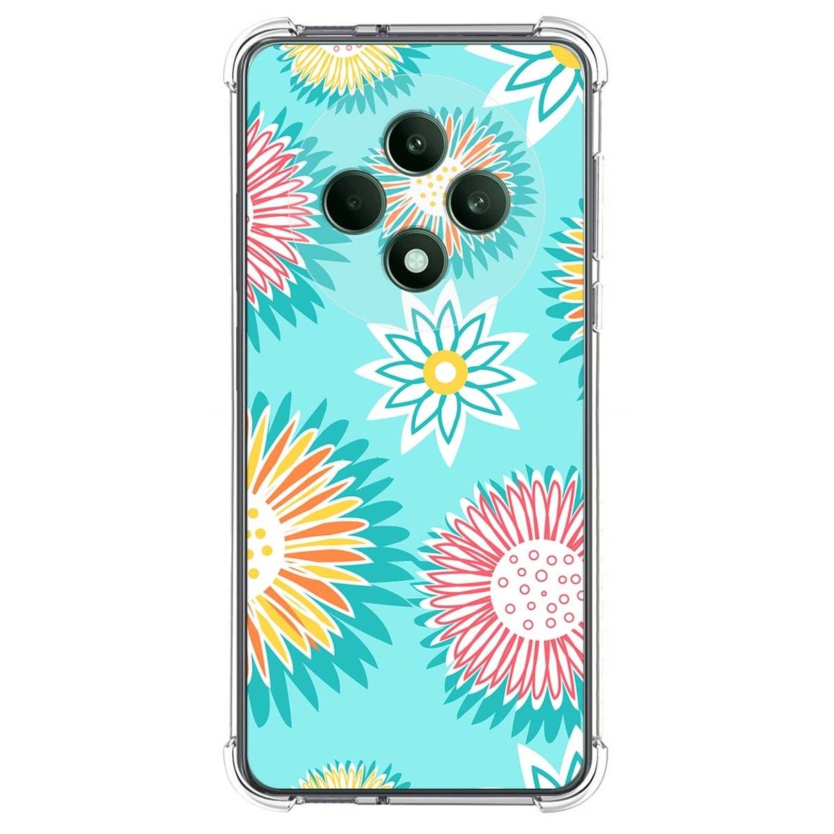 Funda Silicona Antigolpes para Oppo Reno 12F 4G / 12 F 5G diseño Flores 05 Dibujos