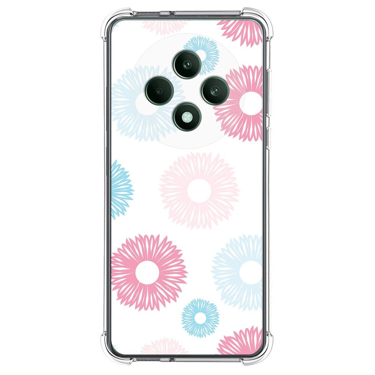 Funda Silicona Antigolpes para Oppo Reno 12F 4G / 12 F 5G diseño Flores 06 Dibujos