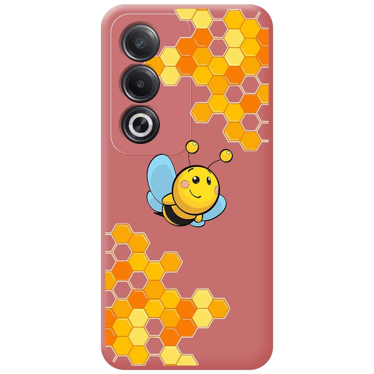 Funda Silicona Líquida Rosa para Oppo A80 5G diseño Abeja Dibujos