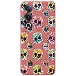 Funda Silicona Líquida Rosa para Oppo A80 5G diseño Catrina Dibujos