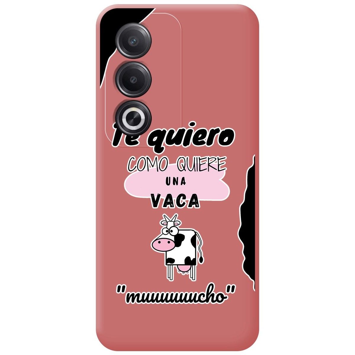 Funda Silicona Líquida Rosa para Oppo A80 5G diseño Vaca Dibujos