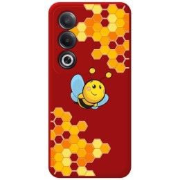 Funda Silicona Líquida Roja para Oppo A80 5G diseño Abeja Dibujos