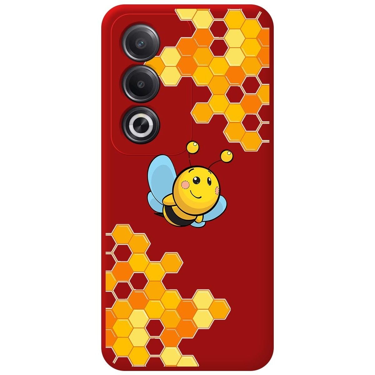 Funda Silicona Líquida Roja para Oppo A80 5G diseño Abeja Dibujos