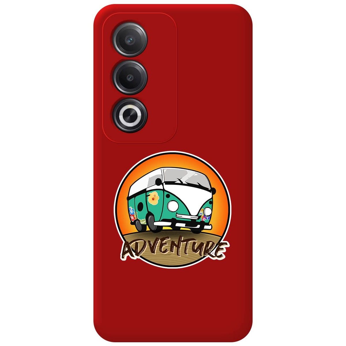 Funda Silicona Líquida Roja para Oppo A80 5G diseño Adventure Dibujos