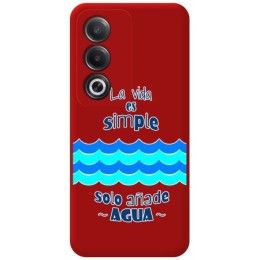 Funda Silicona Líquida Roja para Oppo A80 5G diseño Agua Dibujos