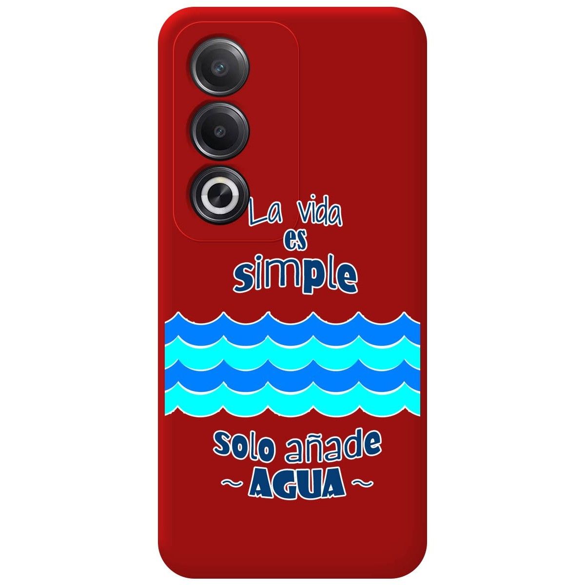 Funda Silicona Líquida Roja para Oppo A80 5G diseño Agua Dibujos