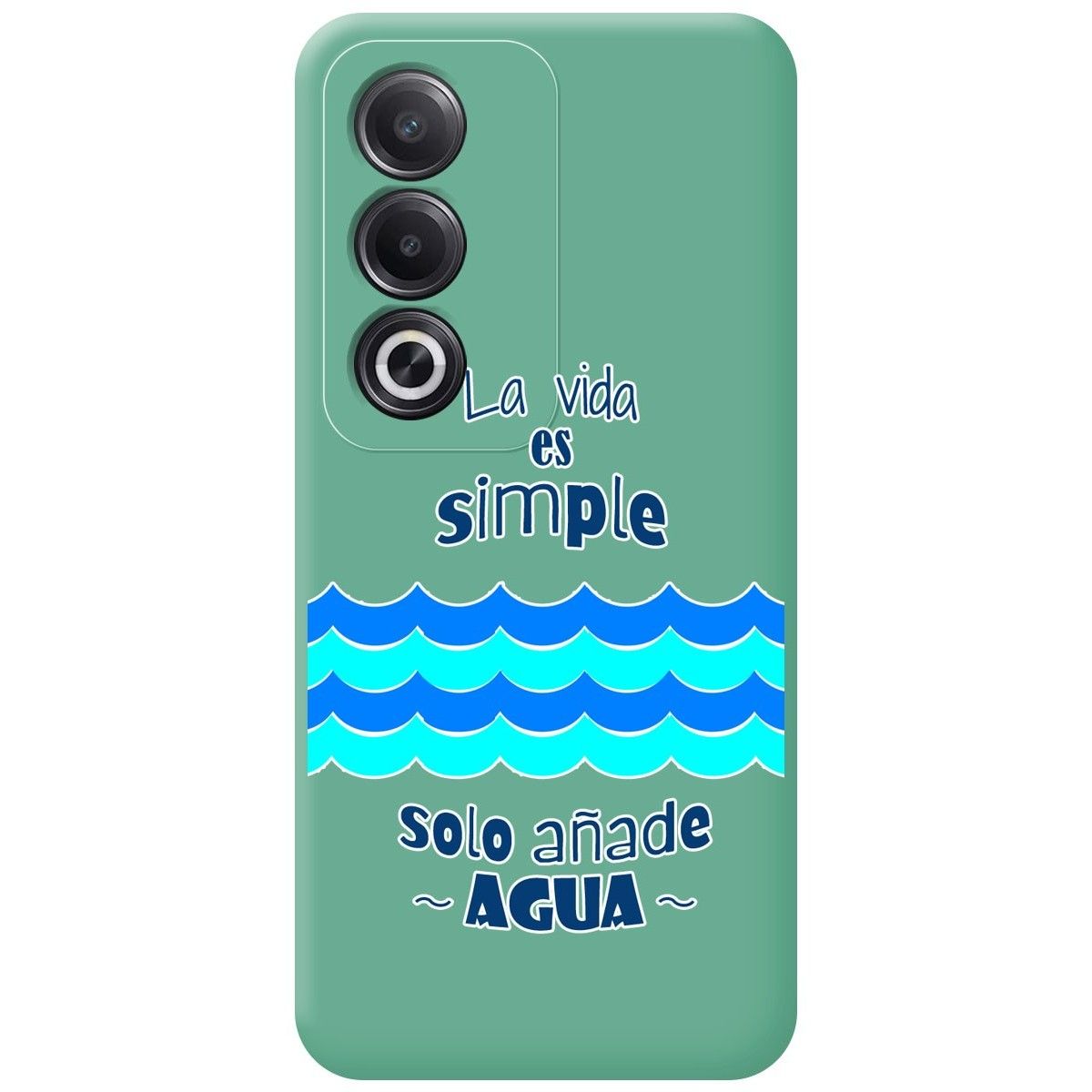 Funda Silicona Líquida Verde para Oppo A80 5G diseño Agua Dibujos