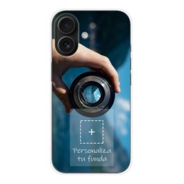 Personaliza tu Funda Silicona Gel Tpu Transparente con tu Fotografia para Iphone 16 (6.1) Dibujo Personalizada