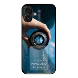 Personaliza tu Funda Silicona Gel Tpu Negra con tu Fotografia para Iphone 16 Plus (6.7) Dibujo Personalizada