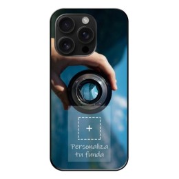 Personaliza tu Funda Silicona Gel Tpu Negra con tu Fotografia para Iphone 16 Pro (6.3) Dibujo Personalizada