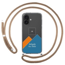 Personaliza tu Funda Colgante Transparente para Iphone 16 (6.1) con Cordon Camel Dibujo Personalizada