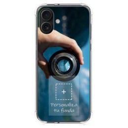 Personaliza tu Funda Silicona AntiGolpes Transparente con tu Fotografía para Iphone 16 Plus (6.7) Dibujo Personalizada