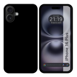 Funda Silicona Gel TPU Negra para Iphone 16 Plus (6.7)