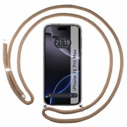 Funda Colgante Transparente para Iphone 16 Pro Max (6.9) con Cordon Camel