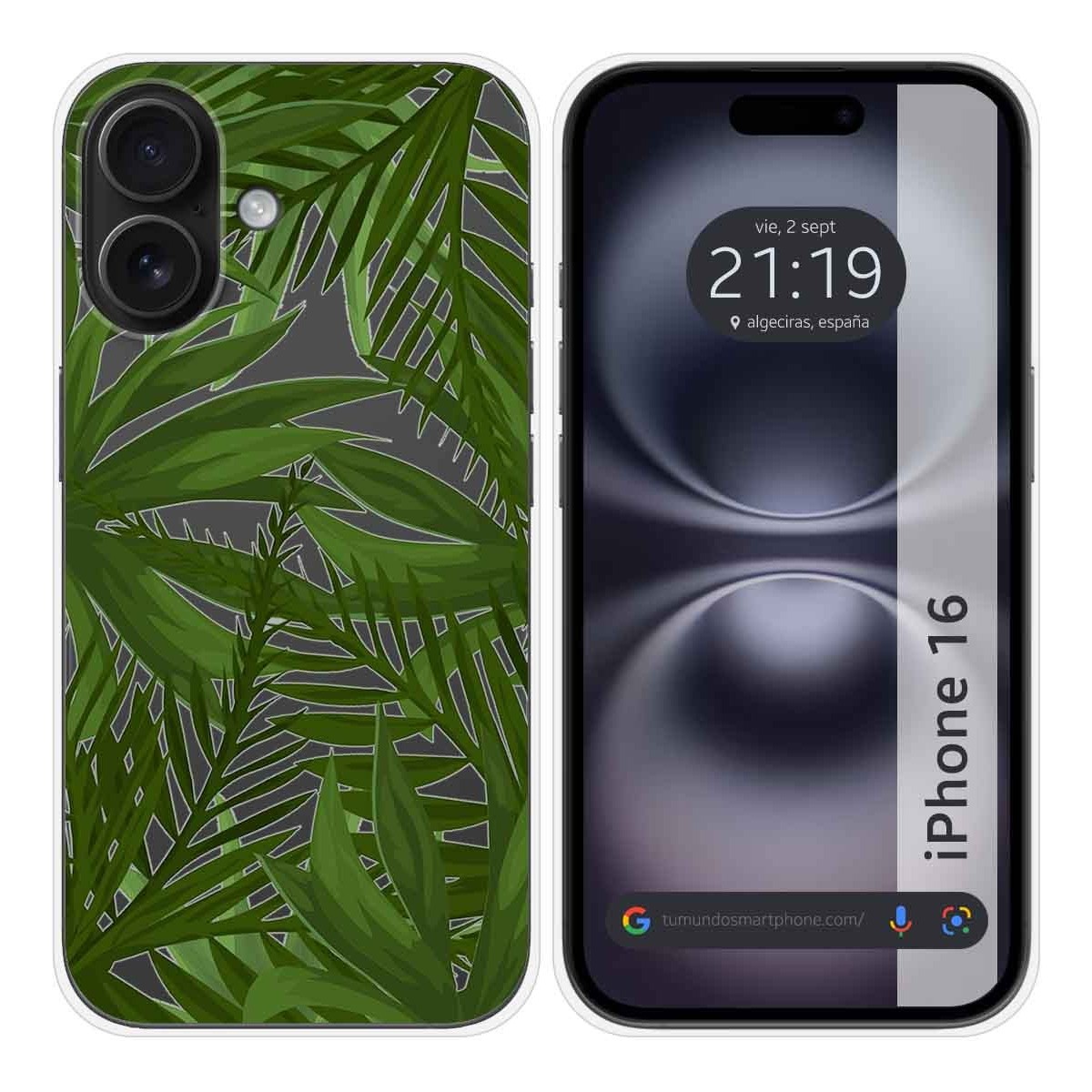 Funda Silicona Transparente para Iphone 16 (6.1) diseño Jungla Dibujos