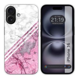 Funda Silicona para Iphone 16 (6.1) diseño Mármol 03 Dibujos