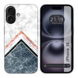 Funda Silicona para Iphone 16 (6.1) diseño Mármol 05 Dibujos