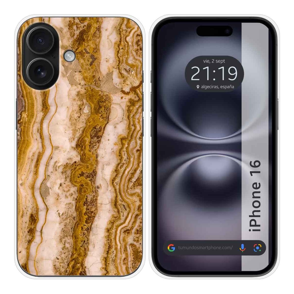 Funda Silicona para Iphone 16 (6.1) diseño Mármol 10 Dibujos