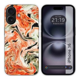 Funda Silicona para Iphone 16 (6.1) diseño Mármol 12 Dibujos