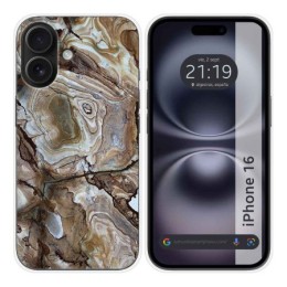 Funda Silicona para Iphone 16 (6.1) diseño Mármol 14 Dibujos