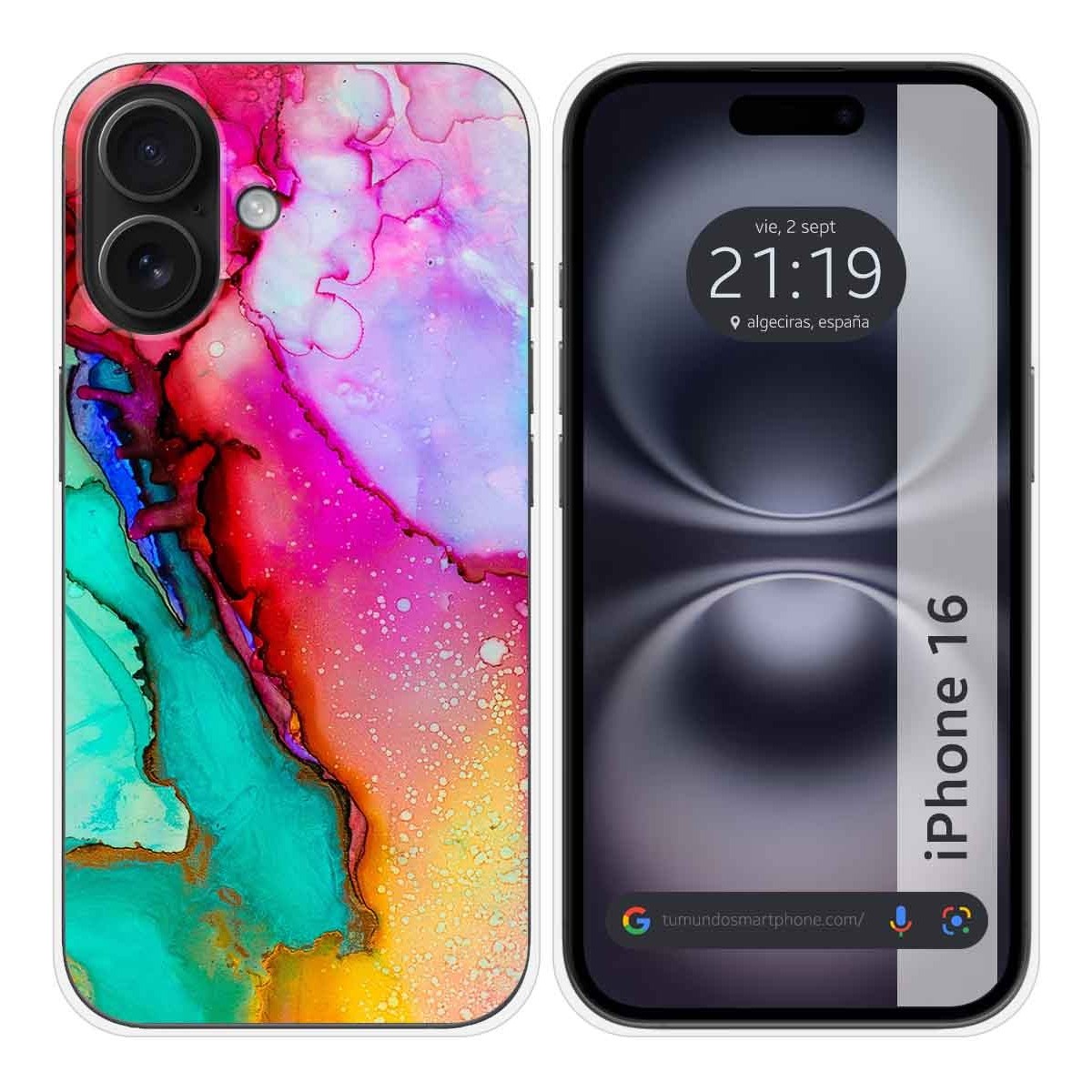 Funda Silicona para Iphone 16 (6.1) diseño Mármol 15 Dibujos