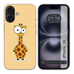 Funda Silicona para Iphone 16 (6.1) diseño Jirafa Dibujos