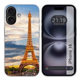 Funda Silicona para Iphone 16 (6.1) diseño Paris Dibujos