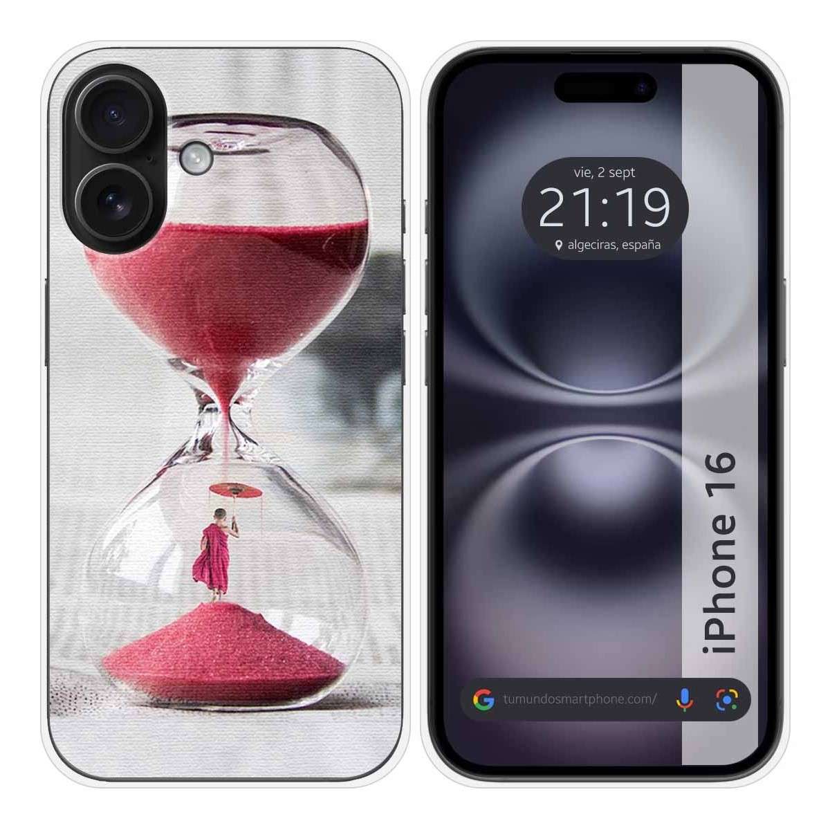 Funda Silicona para Iphone 16 (6.1) diseño Reloj Dibujos