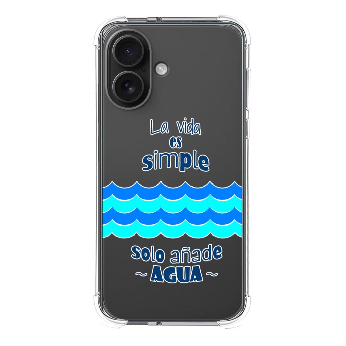 Funda Silicona Antigolpes para Iphone 16 (6.1) diseño Agua Dibujos