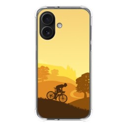 Funda Silicona Antigolpes para Iphone 16 (6.1) diseño Ciclista Dibujos