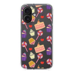 Funda Silicona Antigolpes para Iphone 16 (6.1) diseño Dulces 01 Dibujos