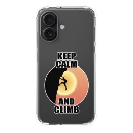 Funda Silicona Antigolpes para Iphone 16 (6.1) diseño Hombre Escalada Dibujos