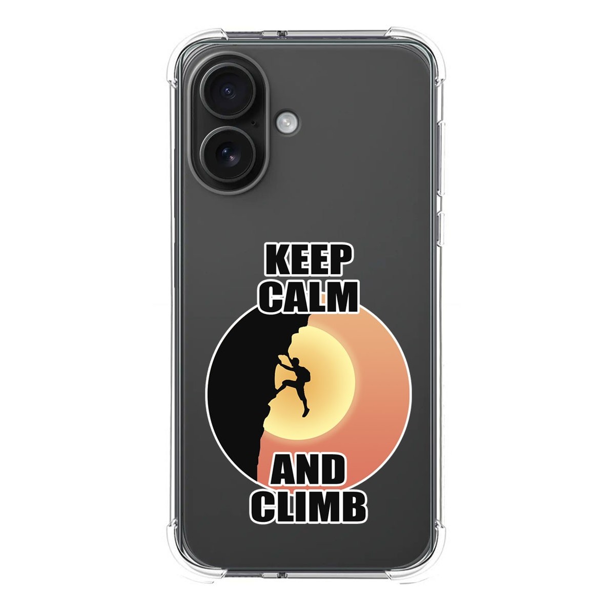 Funda Silicona Antigolpes para Iphone 16 (6.1) diseño Hombre Escalada Dibujos