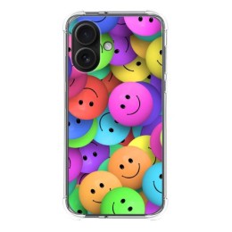 Funda Silicona Antigolpes para Iphone 16 (6.1) diseño Smile Dibujos