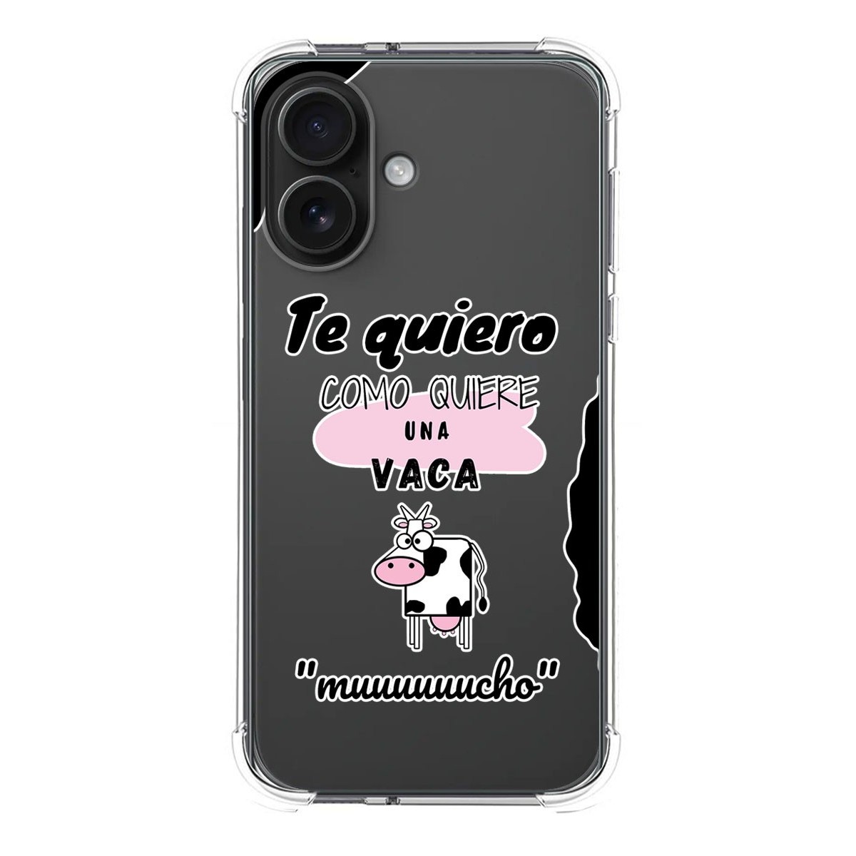 Funda Silicona Antigolpes para Iphone 16 (6.1) diseño Vaca Dibujos