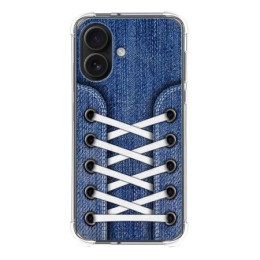 Funda Silicona Antigolpes para Iphone 16 (6.1) diseño Zapatillas 01 Dibujos