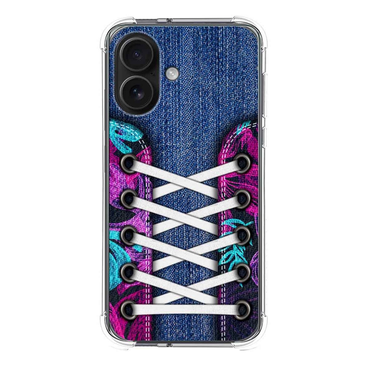 Funda Silicona Antigolpes para Iphone 16 (6.1) diseño Zapatillas 06 Dibujos