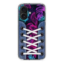 Funda Silicona Antigolpes para Iphone 16 (6.1) diseño Zapatillas 07 Dibujos