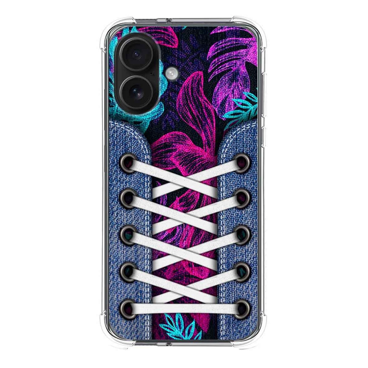 Funda Silicona Antigolpes para Iphone 16 (6.1) diseño Zapatillas 07 Dibujos